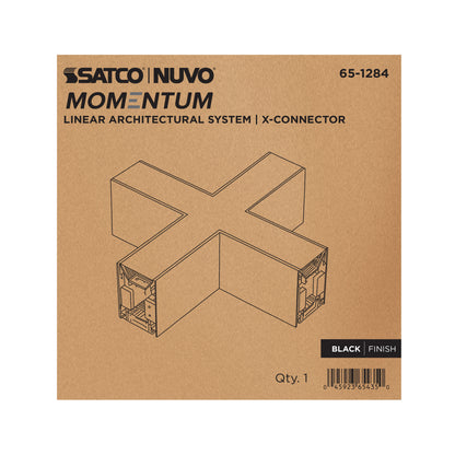 Nuvo 65-1284 Momentum, X-Connector for LED Linear System, Black Finish
