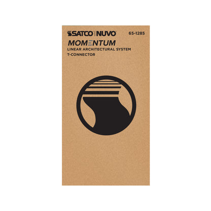 Nuvo 65-1285 Momentum, T-Connector for LED Linear System, Black Finish