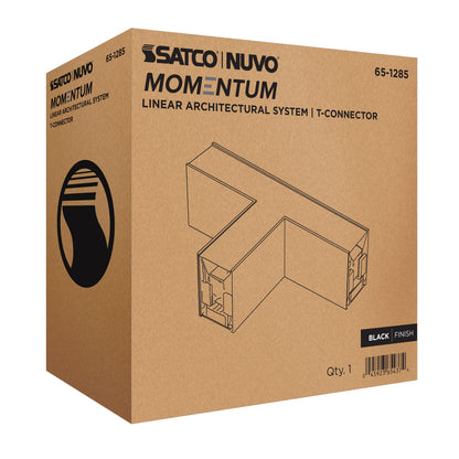 Nuvo 65-1285 Momentum, T-Connector for LED Linear System, Black Finish