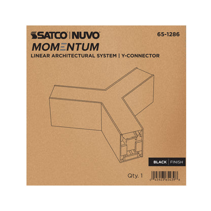 Nuvo 65-1286 Momentum, Y-Connector for LED Linear System, Black Finish