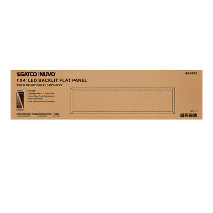 Nuvo 65-1663 20/30/40 Wattage Selectable LED 1ft x 4ft Backlit Panel, 35K/4K/5K CCT Selectable, 120-277 Range Voltage