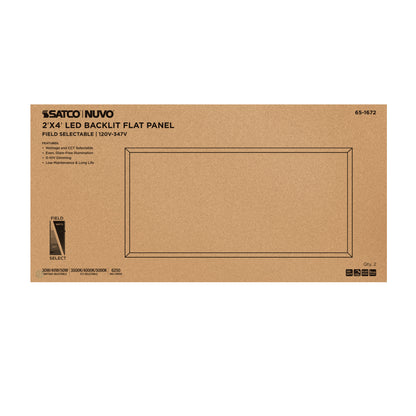 Nuvo 65-1672 30/40/50 Wattage Selectable LED 2ft x 4ft Backlit Panel, 35K/4K/5K CCT Selectable, 120-347 Range Voltage