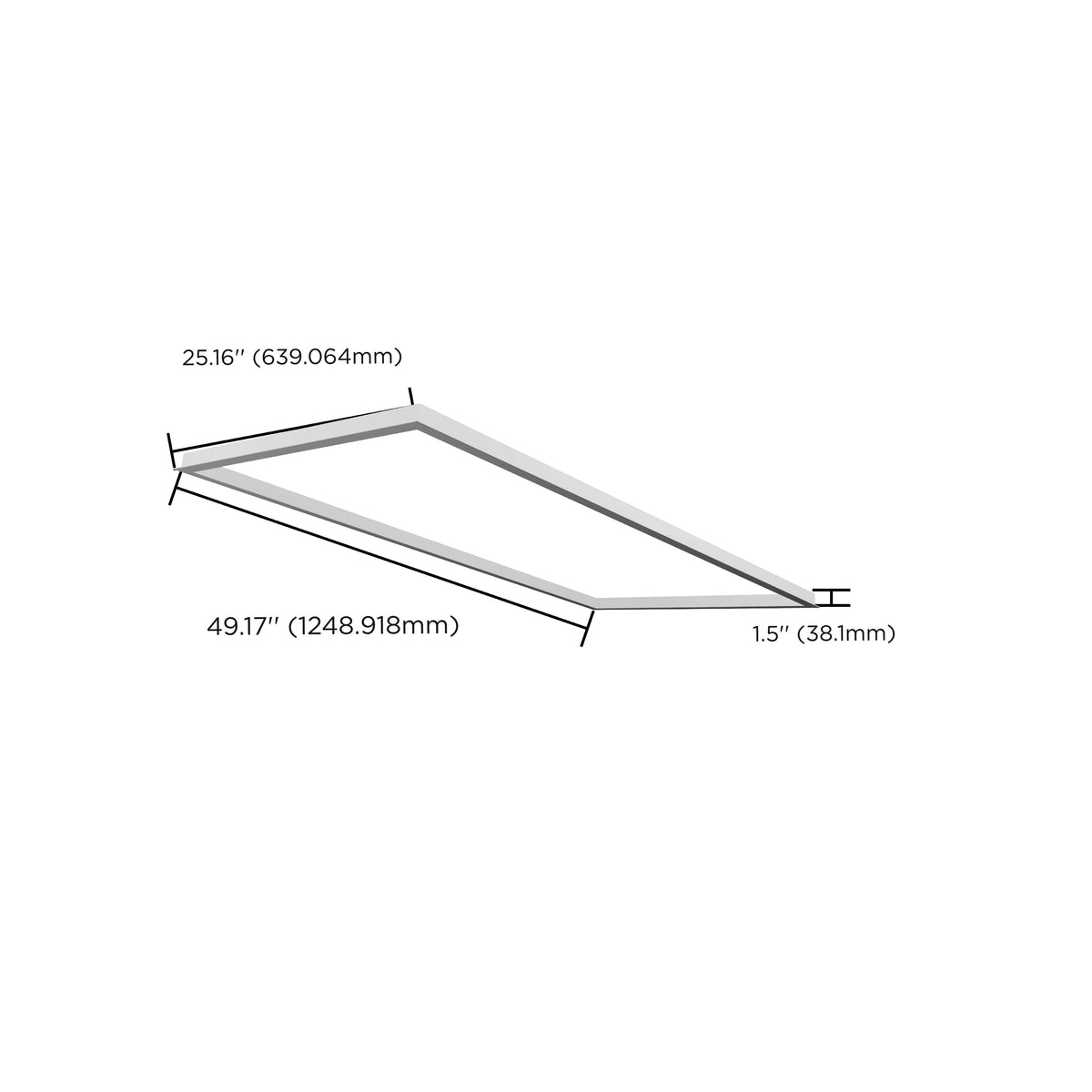 Nuvo 65-590 2X4 Backlit Panel Flange Kit, White Finish
