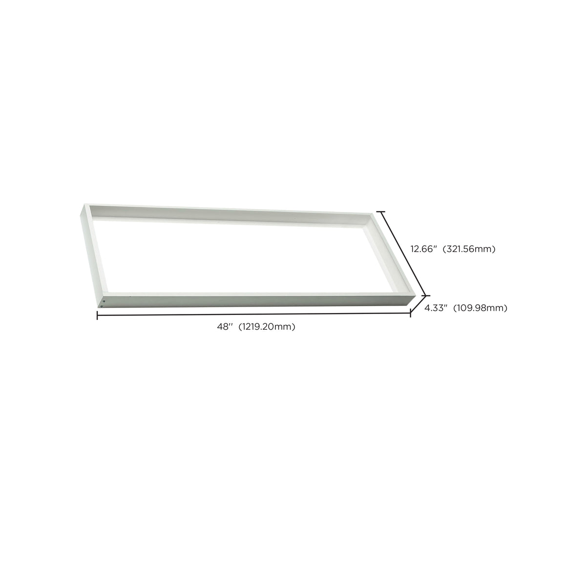 Nuvo 65-595R1 1X4 Backlit Panel Frame Kit, White Finish, For use with EM versions