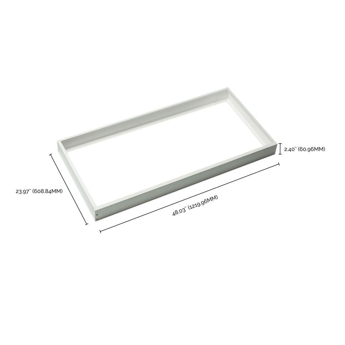 Nuvo 65-599 2X4 Backlit Panel Frame Kit, Slim Version, White Finish