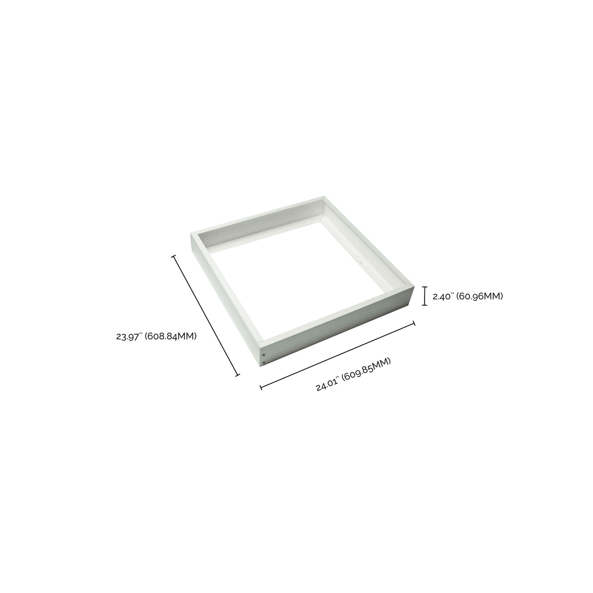 Nuvo 65-600 2X2 Backlit Panel Frame Kit, Slim Version, White Finish
