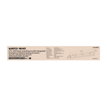 Nuvo 65-698R1 LED 2 ft., Linear Strip Light, 15/20/25 Watt