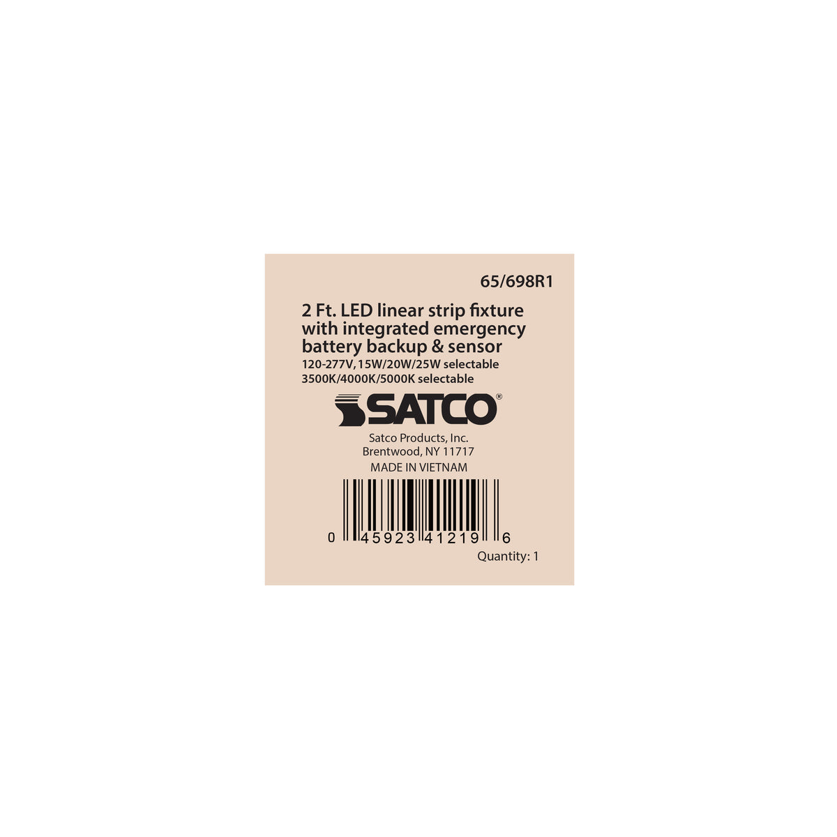 Nuvo 65-698R1 LED 2 ft., Linear Strip Light, 15/20/25 Watt