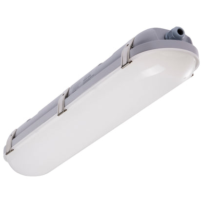 Nuvo 65-838 20 Watt LED 2 Foot Linear Vapor Proof Fixture, Emergency Battery, Integrated Microwave Sensor