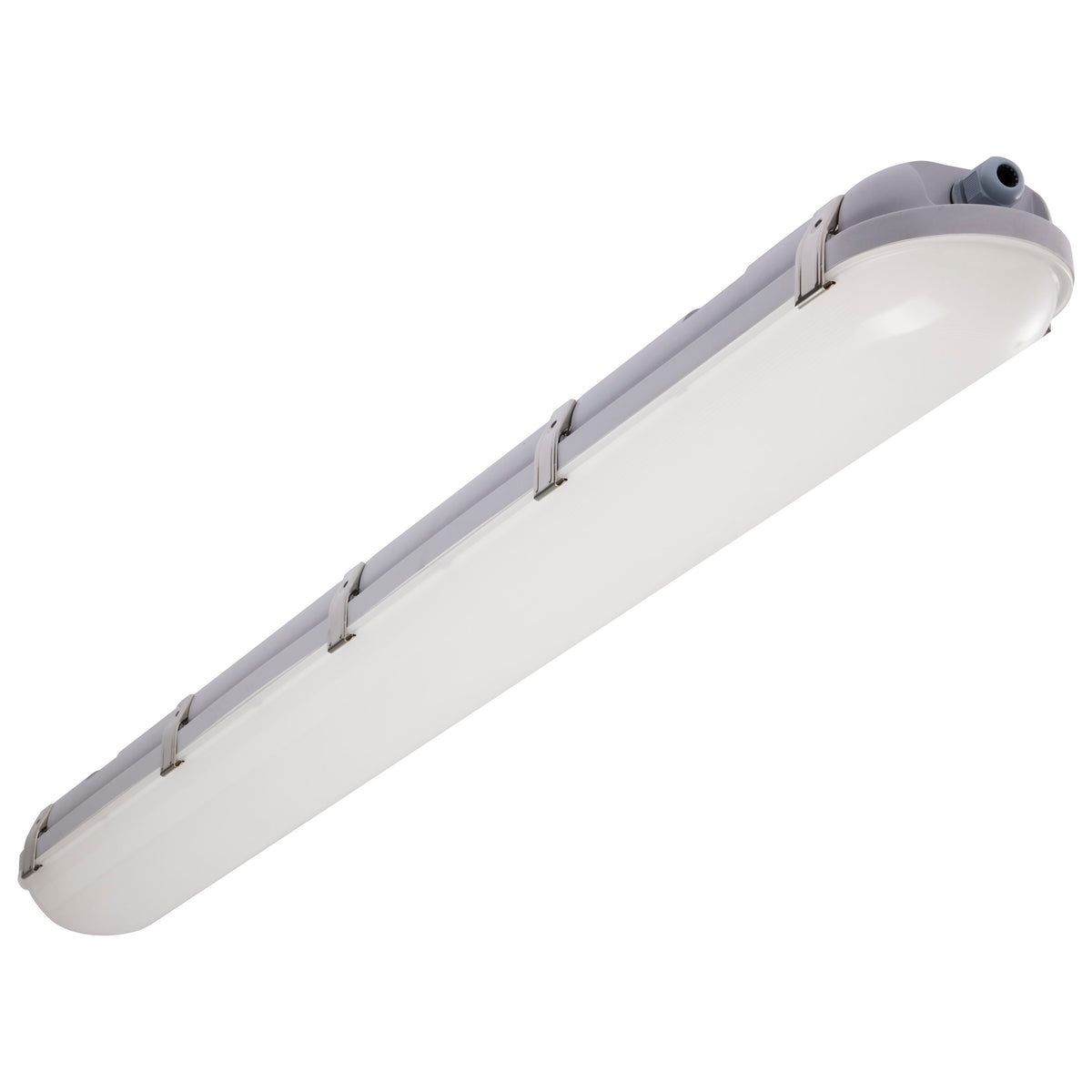 Nuvo 65-839 40/50/60 Watt LED 4 Foot Linear Vapor Proof Fixture, Emergency Battery, Integrated Microwave Sensor