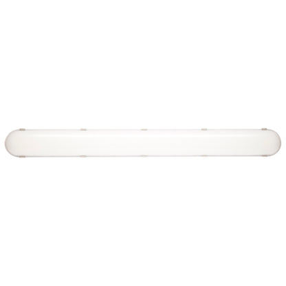Nuvo 65-839 40/50/60 Watt LED 4 Foot Linear Vapor Proof Fixture, Emergency Battery, Integrated Microwave Sensor