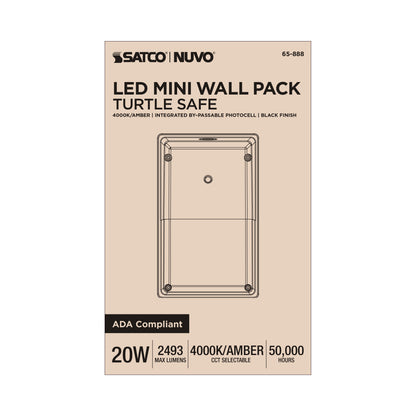 Nuvo 65-888 Turtle Safe Wall Pack, 20 Watt, 4000K CCT