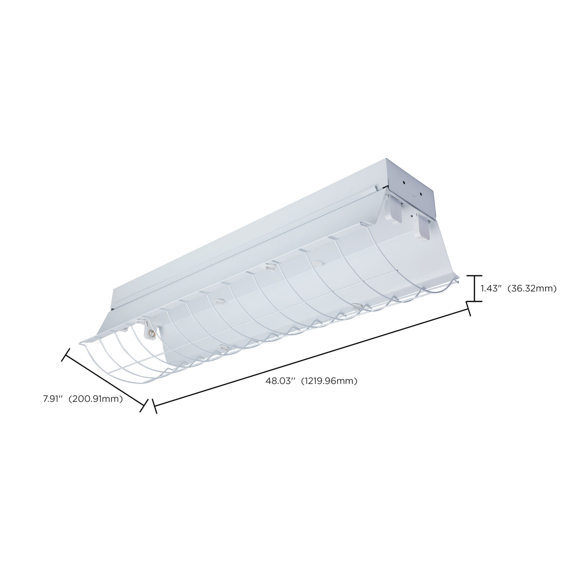 Nuvo 65-918 Cambered protective cage for 4 foot dual T8 lamp ready fixture channel