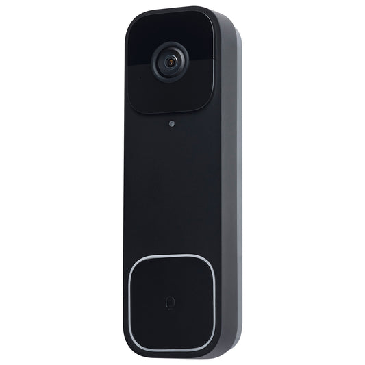 Nuvo 65-934 Starfish, Smart Doorbell Security Camera Wired, Black Doorbell With Black Chime