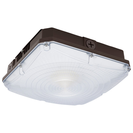 Nuvo 65-982 8.5 Inch LED Field Selectable Canopy Fixture With Sensor, 25/30/40 Watts, 3K/4K/5K CCT