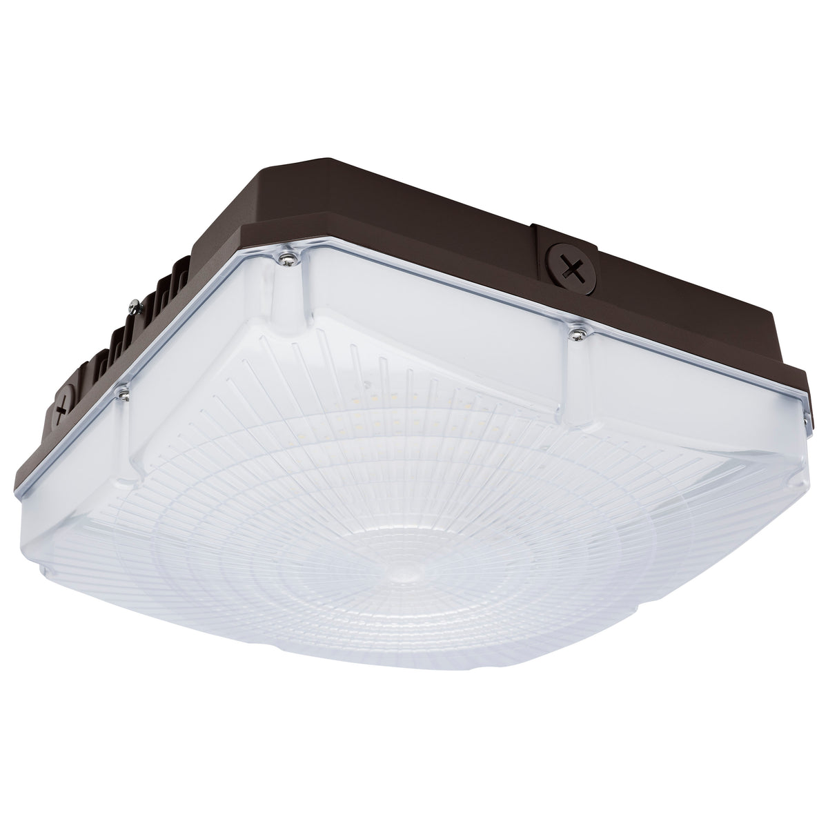 Nuvo 65-983 10 Inch LED Field Selectable Canopy Fixture With Sensor, 45/60/70 Watts, 3K/4K/5K CCT