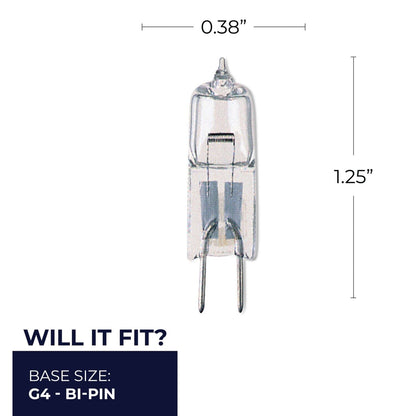 Bulbrite 650010 Q10G4/12 10W T3 Clear G4 12V 2900K - Pack of 10