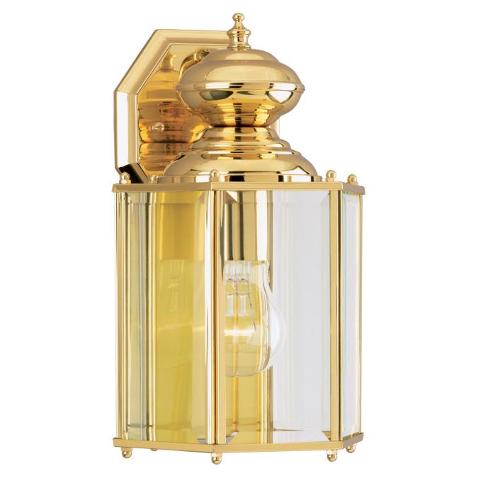 Westinghouse 6685300 Wall Pack Fixture 1 Light Wall Polished Brass