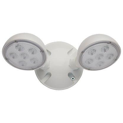 Nuvo 67-137 Remote Emergency Light, Low-Voltage Backup, Double Head, White Finish, Wet Location Rated