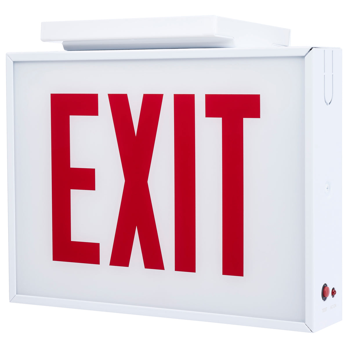 Nuvo 67-301 Exit Sign, Chicago Approved, White Housing