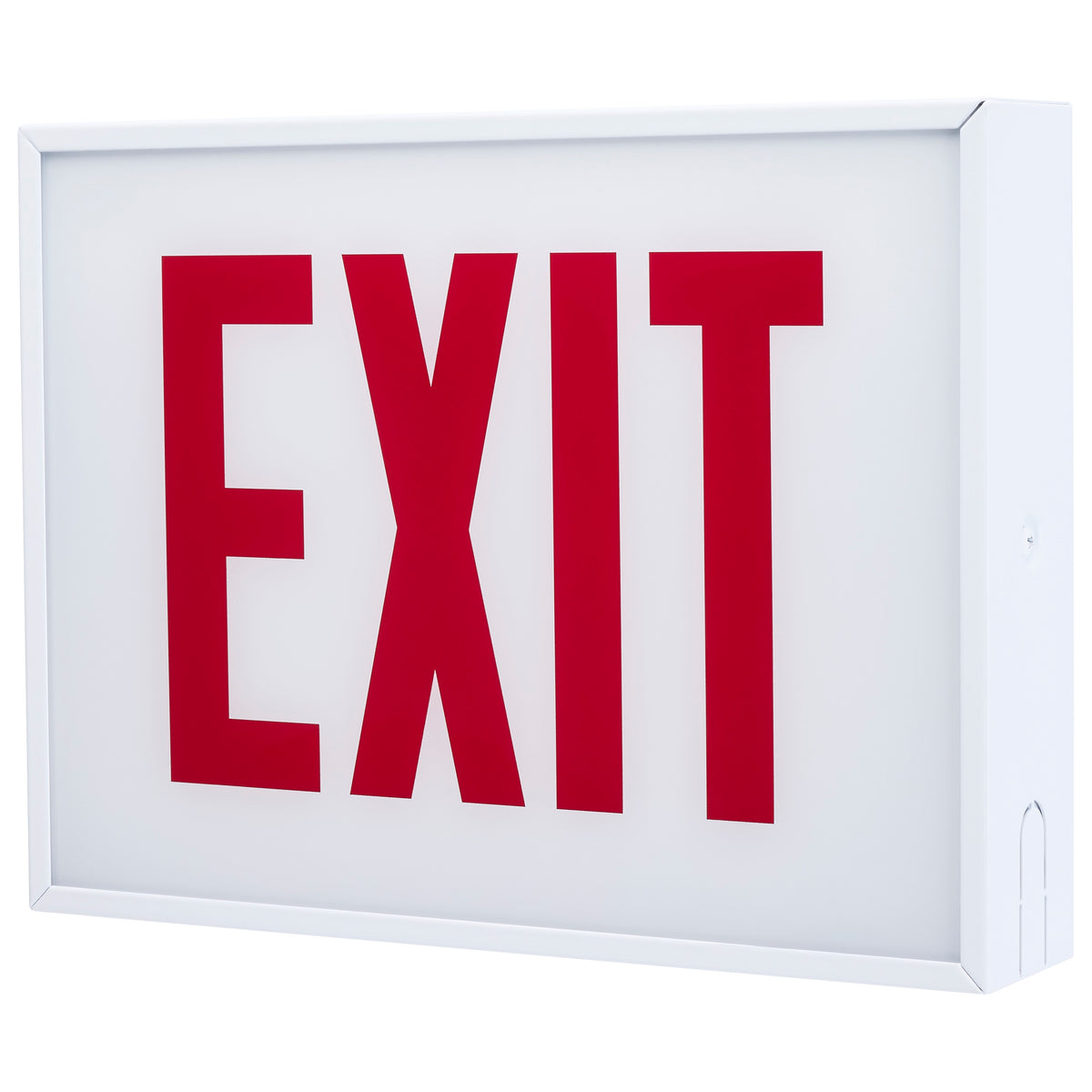 Nuvo 67-302 Exit Sign, Chicago Approved, White Housing