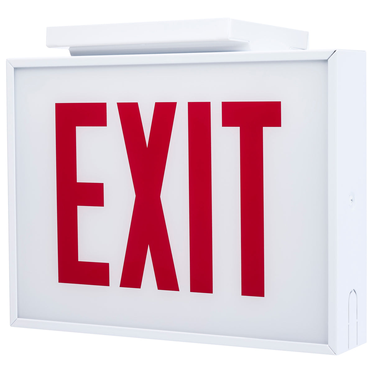 Nuvo 67-302 Exit Sign, Chicago Approved, White Housing