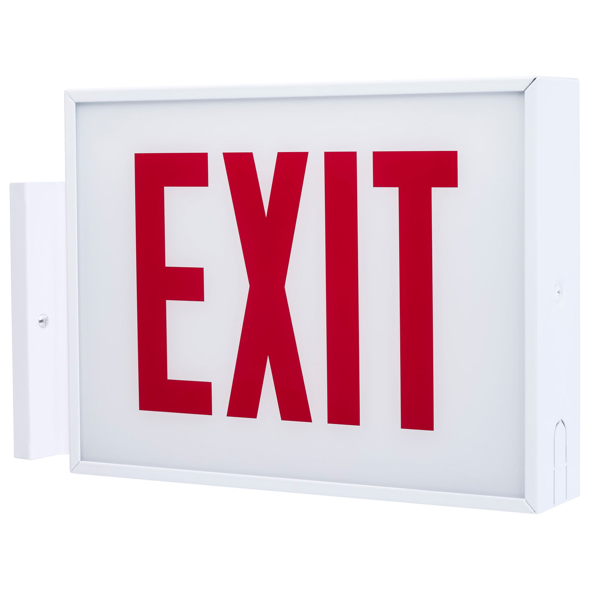 Nuvo 67-302 Exit Sign, Chicago Approved, White Housing