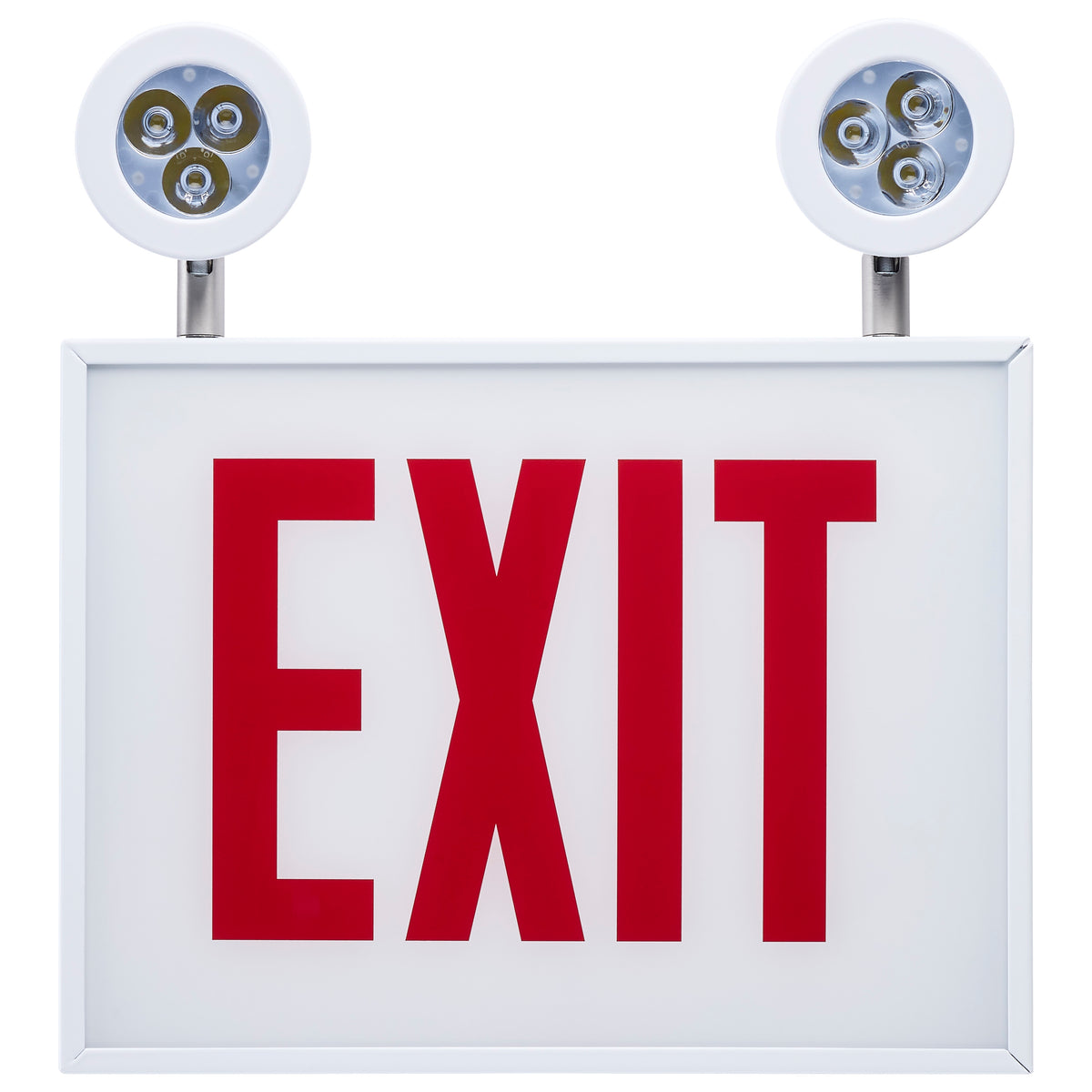 Nuvo 67-310 Combo Exit Sign/Emergency Light, Chicago Approved, White Housing
