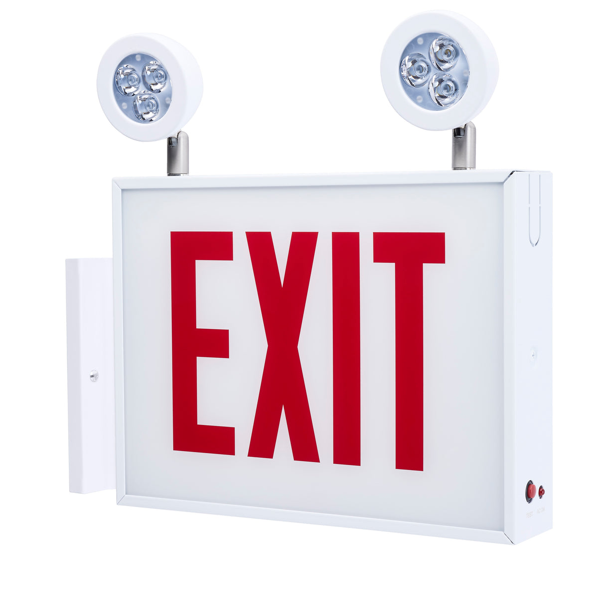 Nuvo 67-310 Combo Exit Sign/Emergency Light, Chicago Approved, White Housing