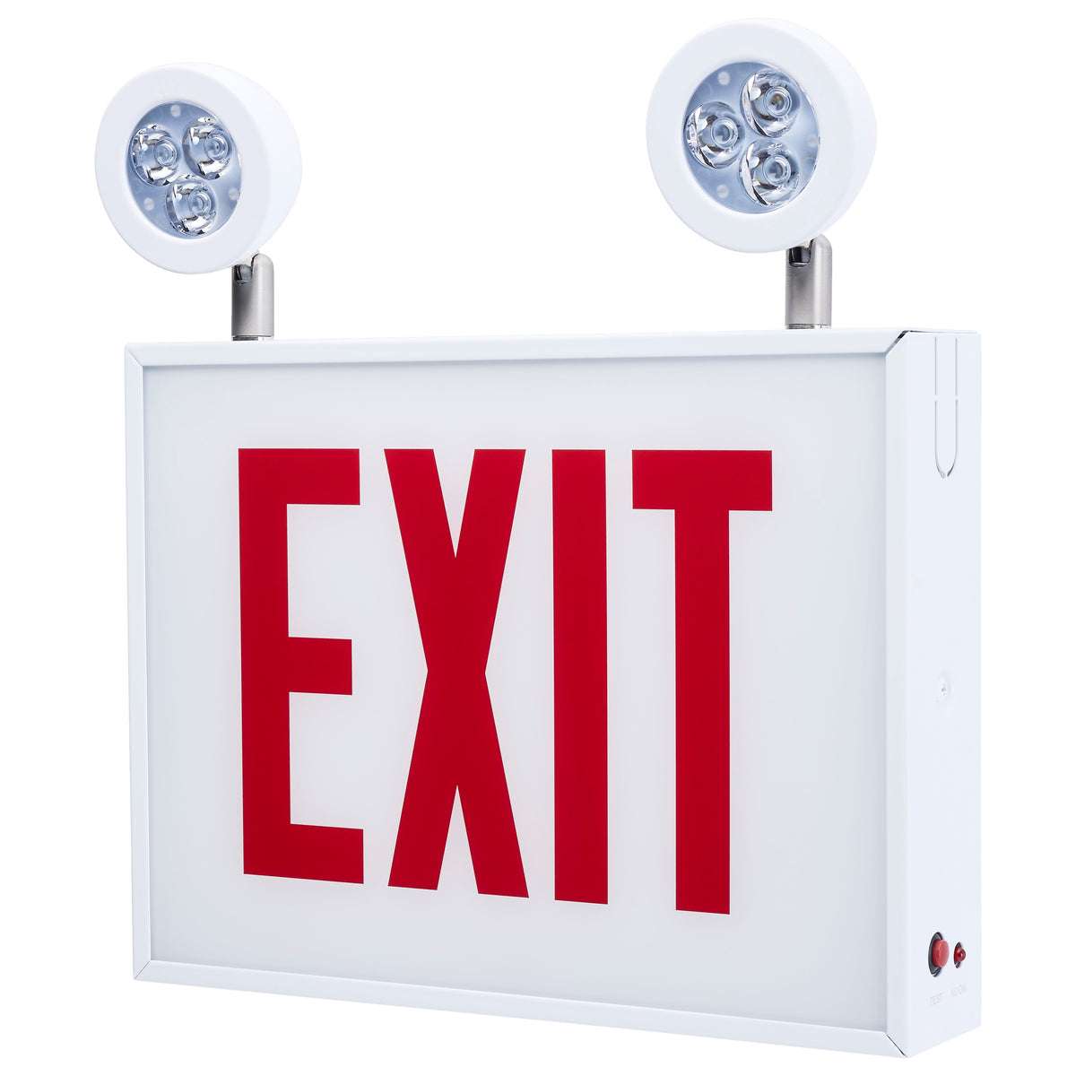 Nuvo 67-311 Combo Exit Sign/Emergency Light, Chicago Approved, White Housing