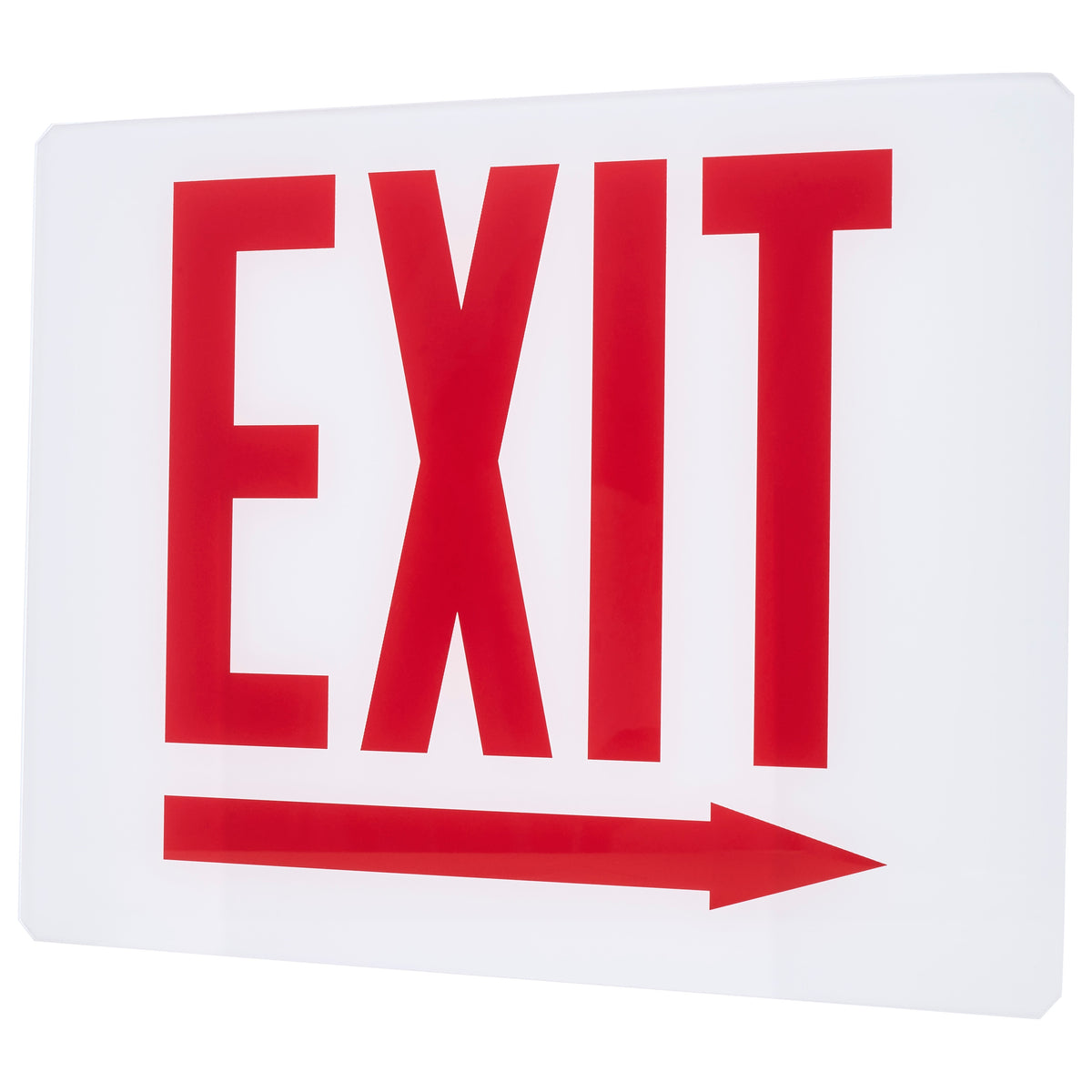 Nuvo 67-321 Exit Sign Panel Accessory, White Glass Panel, Red EXIT Signage