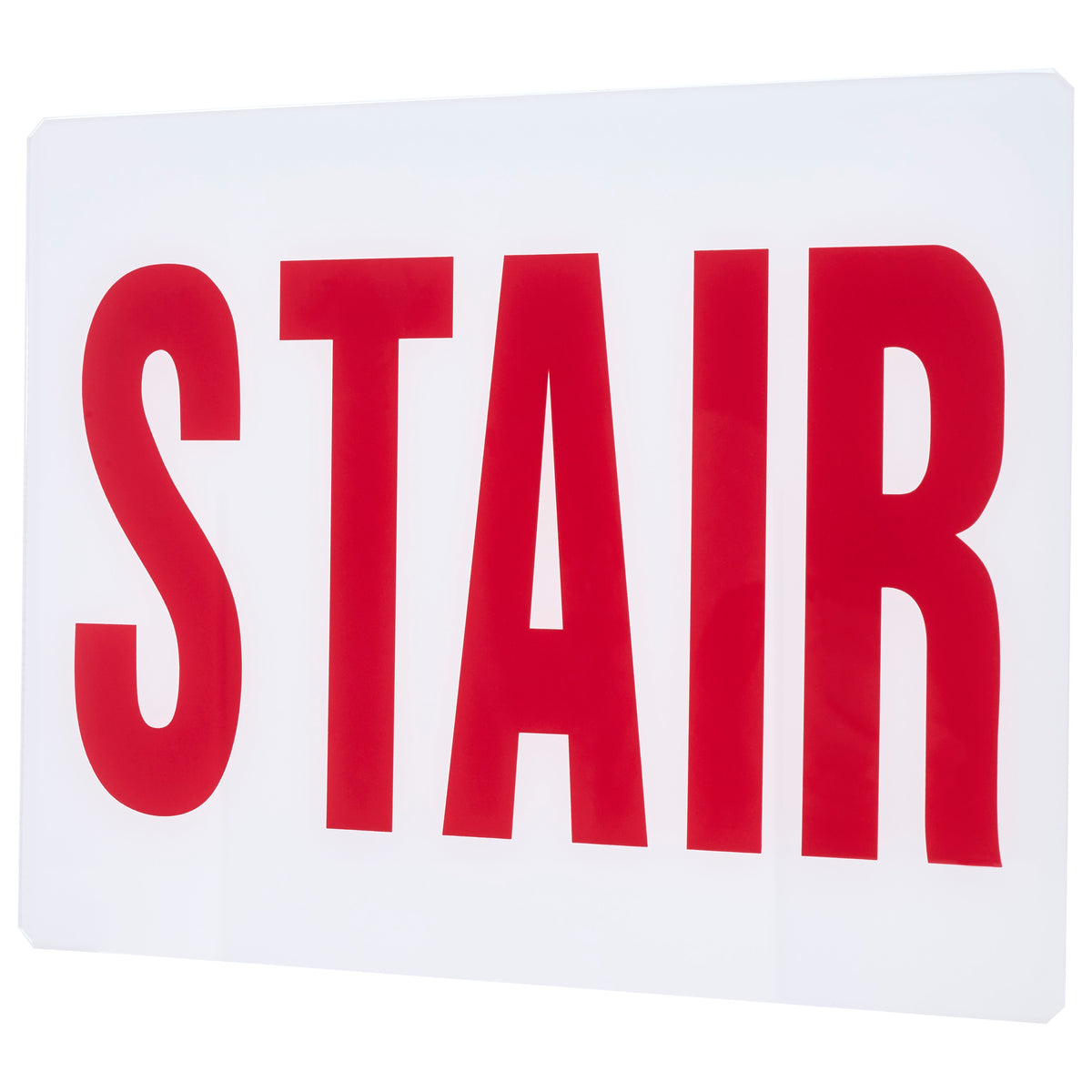 Nuvo 67-324 Exit Sign Panel Accessory, White Glass Panel, Red STAIR Signage