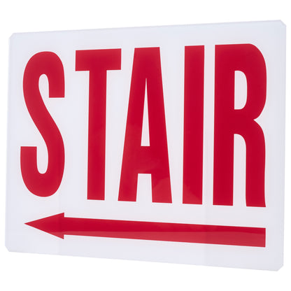 Nuvo 67-334 Exit Sign Double-Sided Panel Kit Accessory, Two White Glass Panels, Red STAIR Signage