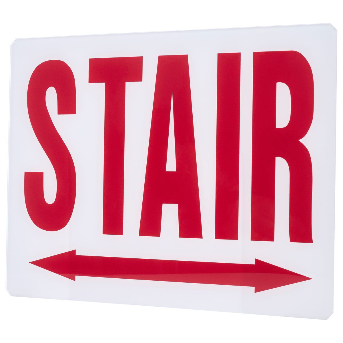 Nuvo 67-335 Exit Sign Double-Sided Panel Kit Accessory, Two White Glass Panels, Red STAIR Signage
