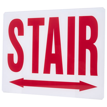 Nuvo 67-335 Exit Sign Double-Sided Panel Kit Accessory, Two White Glass Panels, Red STAIR Signage