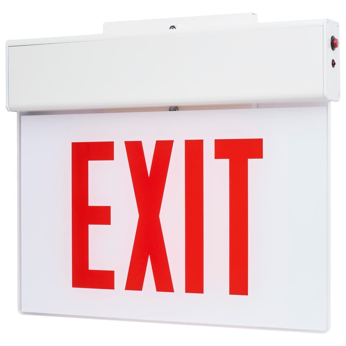 Nuvo 67-340 Edge Lit Exit Sign, Chicago Approved, White Housing