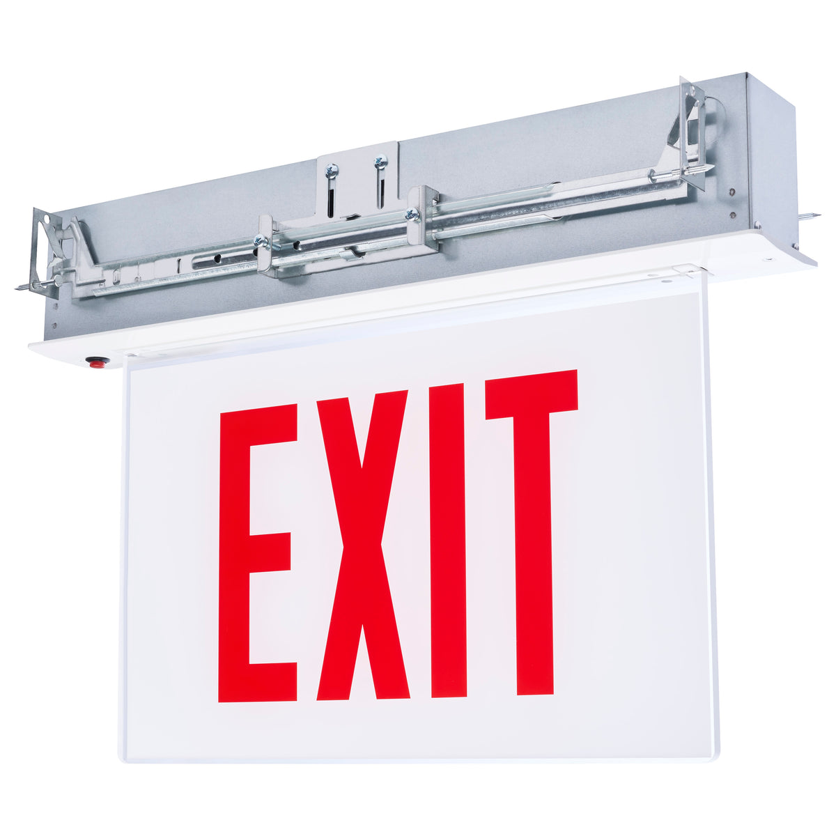 Nuvo 67-350 Edge Lit Exit Sign, Chicago Approved, White Housing