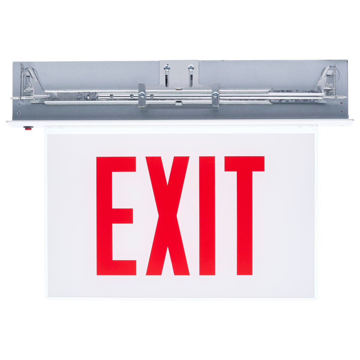 Nuvo 67-351 Edge Lit Exit Sign, Chicago Approved, White Housing