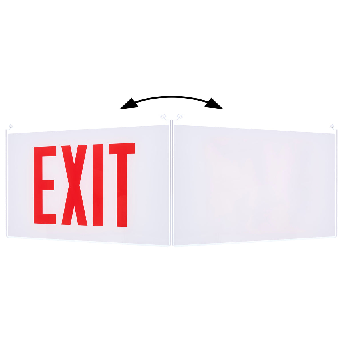 Nuvo 67-360 Edge Lit Exit Sign Panel Accessory, White Single-Face Plastic Panel, Red EXIT Signage