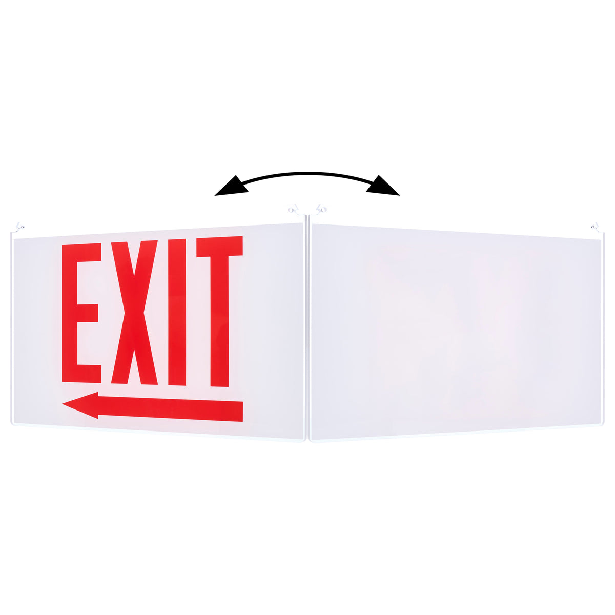 Nuvo 67-362 Edge Lit Exit Sign Panel Accessory, White Single-Face Plastic Panel, Red EXIT Signage