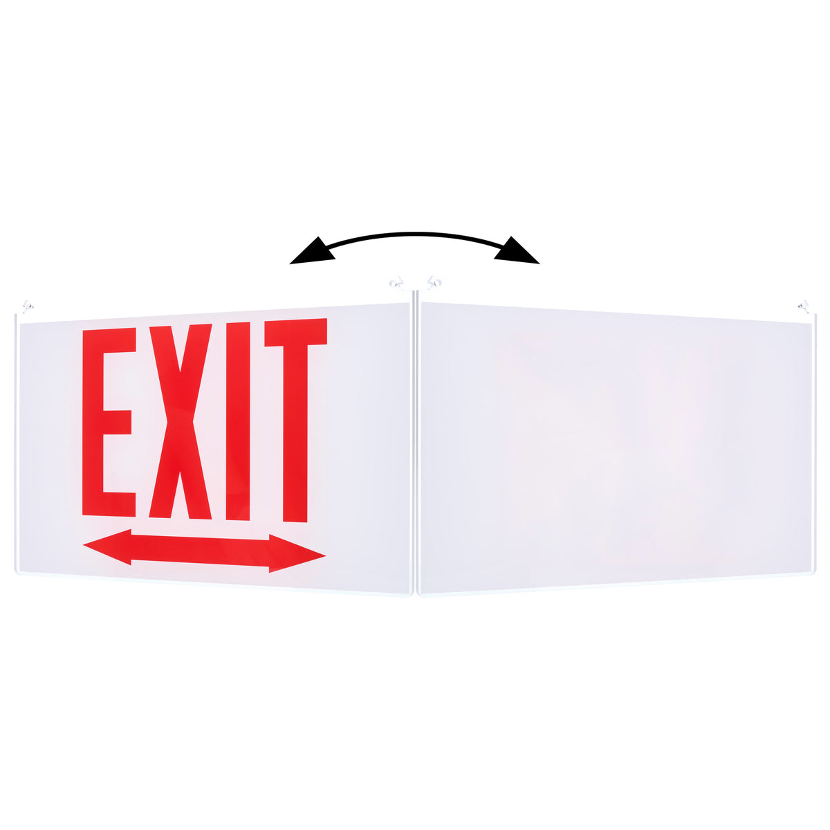 Nuvo 67-363 Edge Lit Exit Sign Panel Accessory, White Single-Face Plastic Panel, Red EXIT Signage