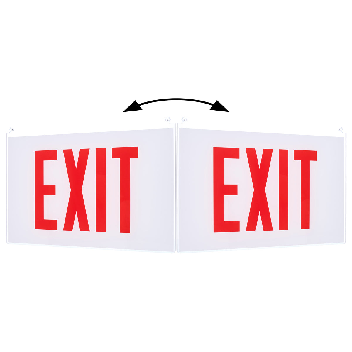 Nuvo 67-370 Edge Lit Exit Sign Double-Sided Panel Accessory, White Double-Face Plastic Panel, Red EXIT Signage