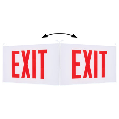 Nuvo 67-370 Edge Lit Exit Sign Double-Sided Panel Accessory, White Double-Face Plastic Panel, Red EXIT Signage