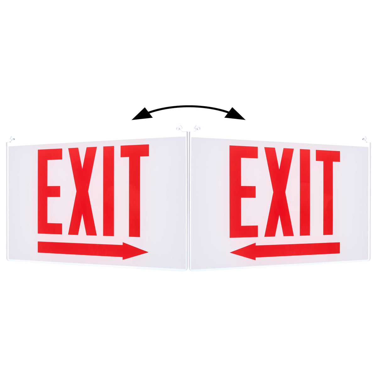 Nuvo 67-371 Edge Lit Exit Sign Double-Sided Panel Accessory, White Double-Face Plastic Panel, Red EXIT Signage