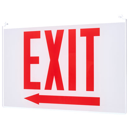Nuvo 67-371 Edge Lit Exit Sign Double-Sided Panel Accessory, White Double-Face Plastic Panel, Red EXIT Signage