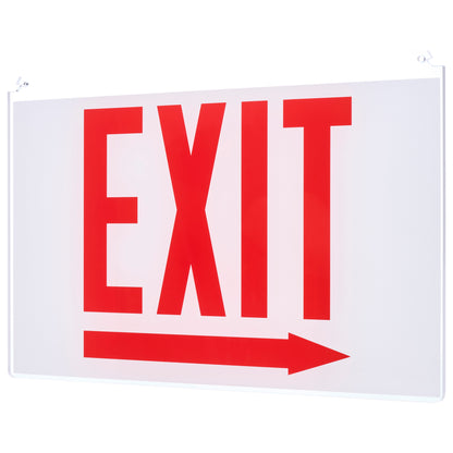 Nuvo 67-371 Edge Lit Exit Sign Double-Sided Panel Accessory, White Double-Face Plastic Panel, Red EXIT Signage