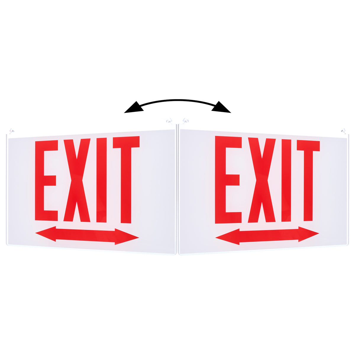 Nuvo 67-372 Edge Lit Exit Sign Double-Sided Panel Accessory, White Double-Face Plastic Panel, Red EXIT Signage