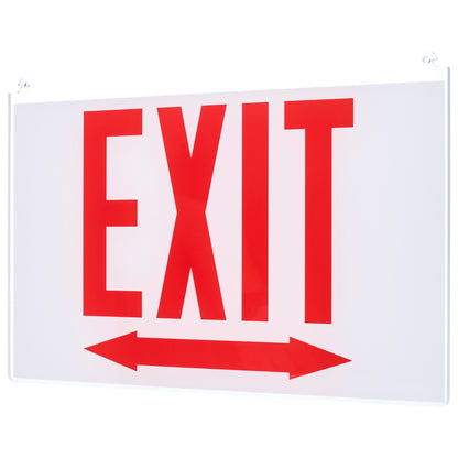 Nuvo 67-372 Edge Lit Exit Sign Double-Sided Panel Accessory, White Double-Face Plastic Panel, Red EXIT Signage
