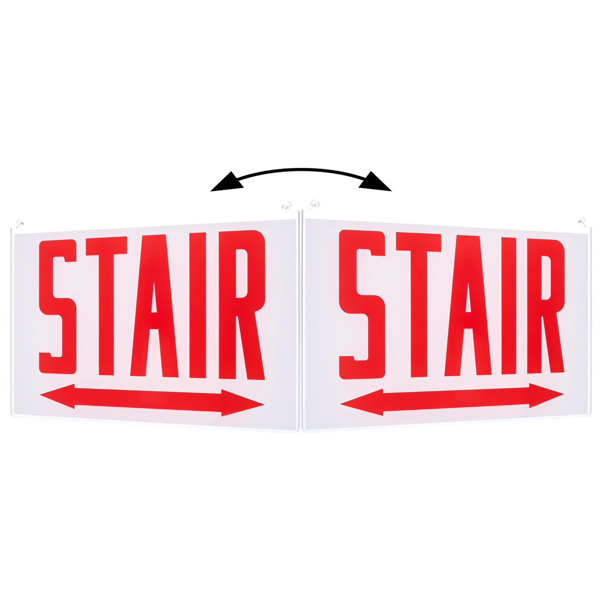 Nuvo 67-375 Edge Lit Exit Sign Double-Sided Panel Accessory, White Double-Face Plastic Panel, Red STAIR Signage