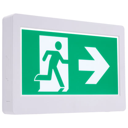 Nuvo 67-500 Running Man Green Exit Sign, 120-347V, 2HR backup